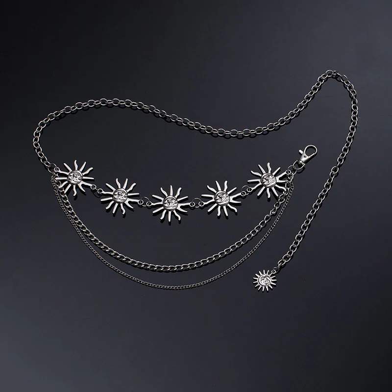 Adjustable Sunflower Moon Metal Waist Chain - Image 2