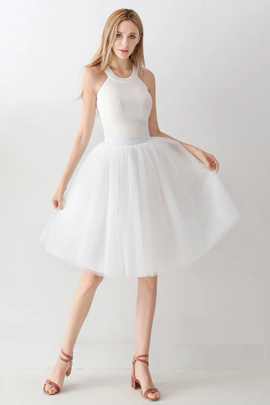Adult High Waist Tulle Puff Mini Skirt - Image 2