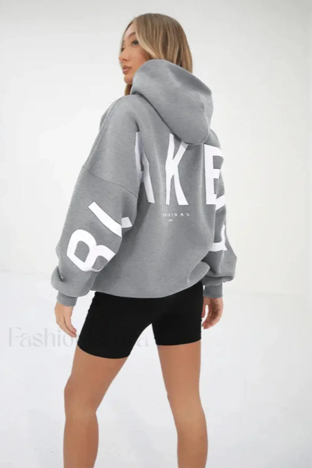 American Retro Letter Print Oversized Hoodie - Image 6