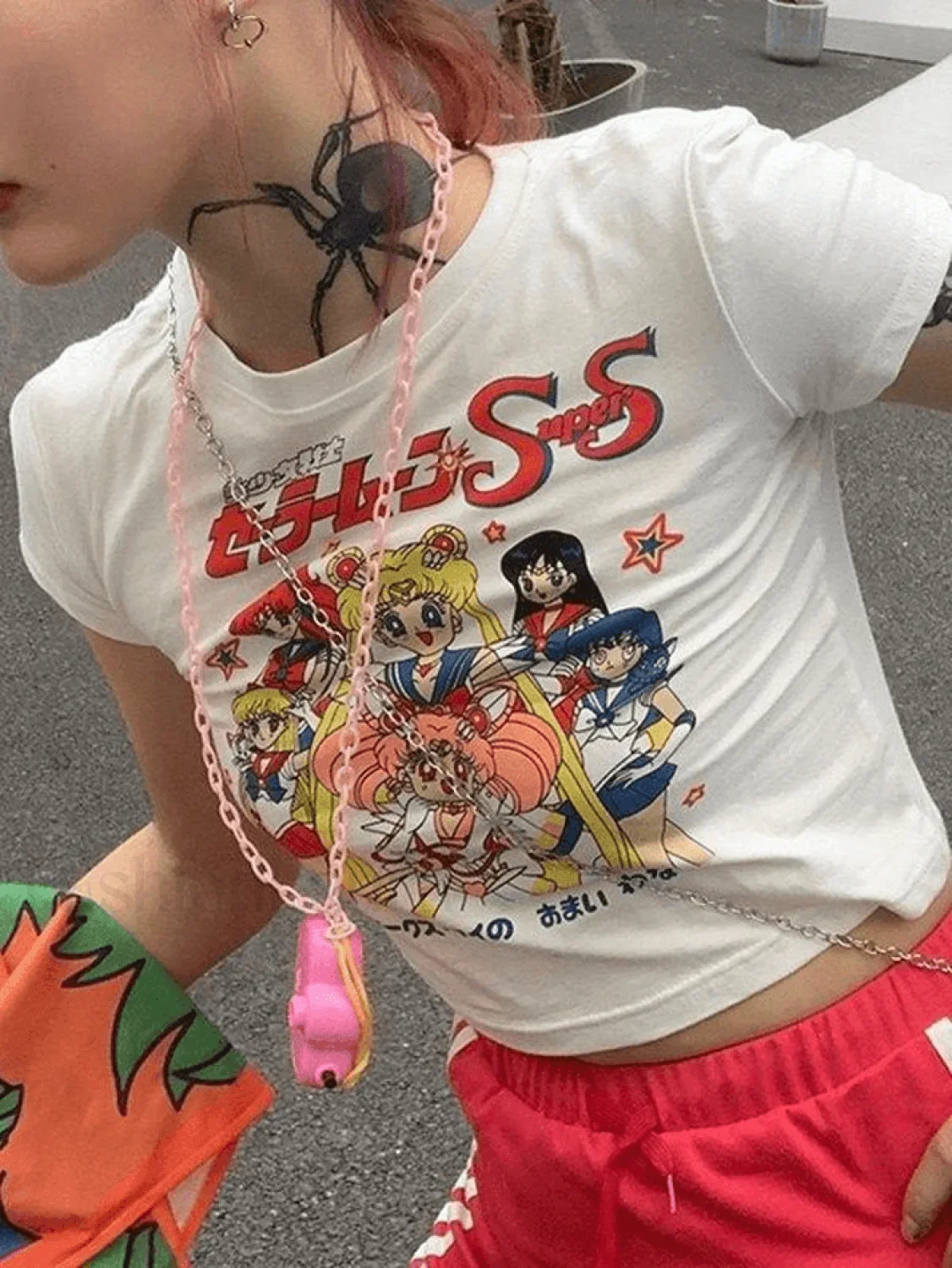 Anime Graphic Crop Top - Image 5