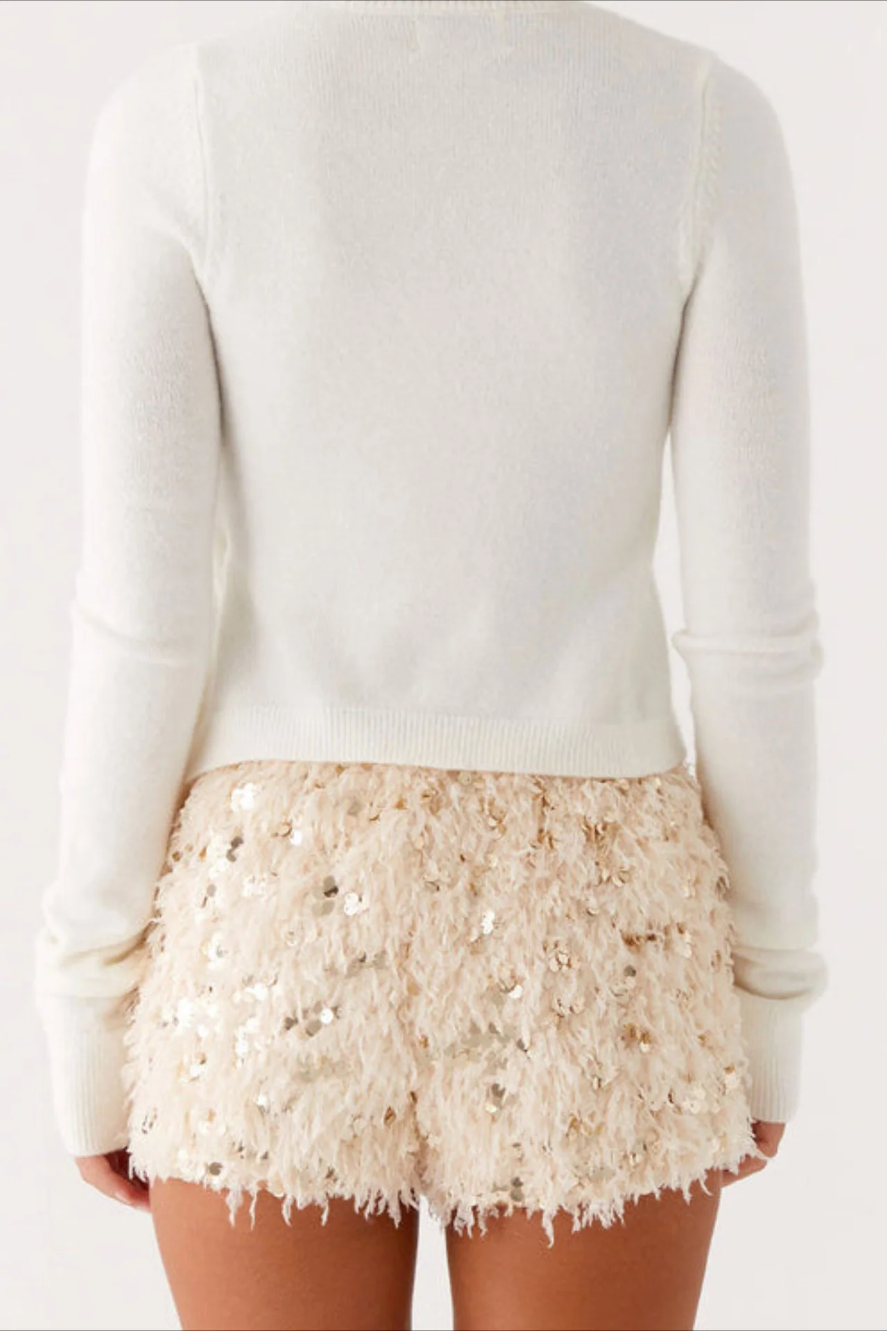 Apricot Sequin Low Waist Shorts - Image 2