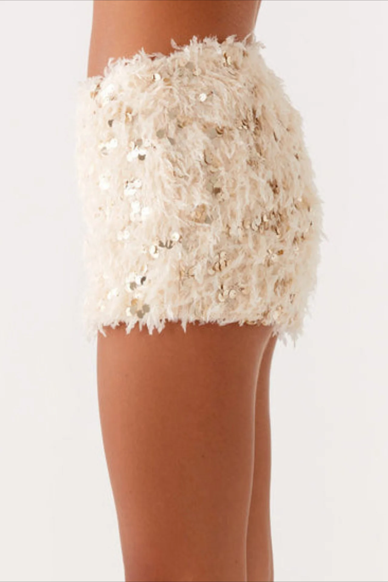 Apricot Sequin Low Waist Shorts - Image 5