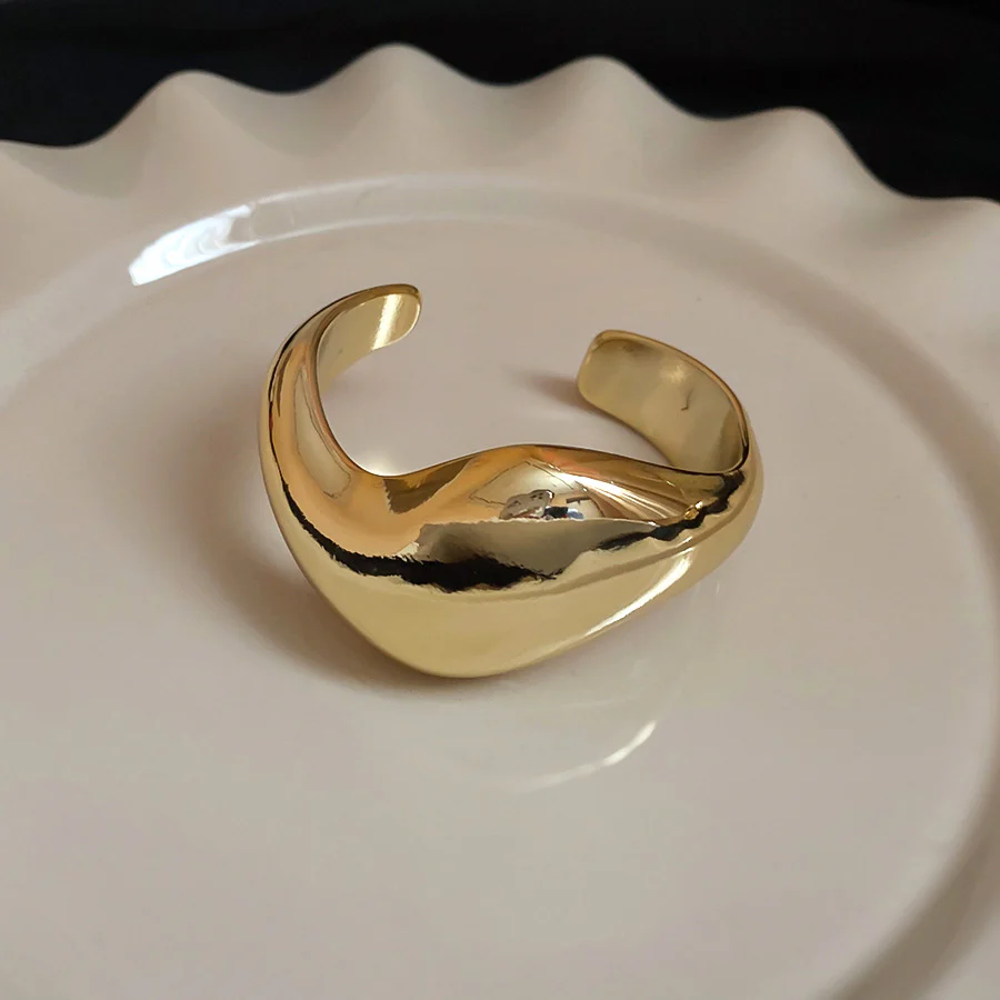 Asymmetrical Twisted Open Cuff Bracelet - Image 10