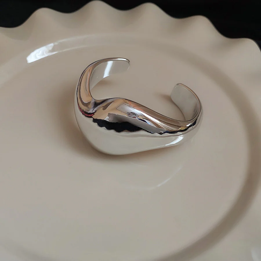 Asymmetrical Twisted Open Cuff Bracelet - Image 12