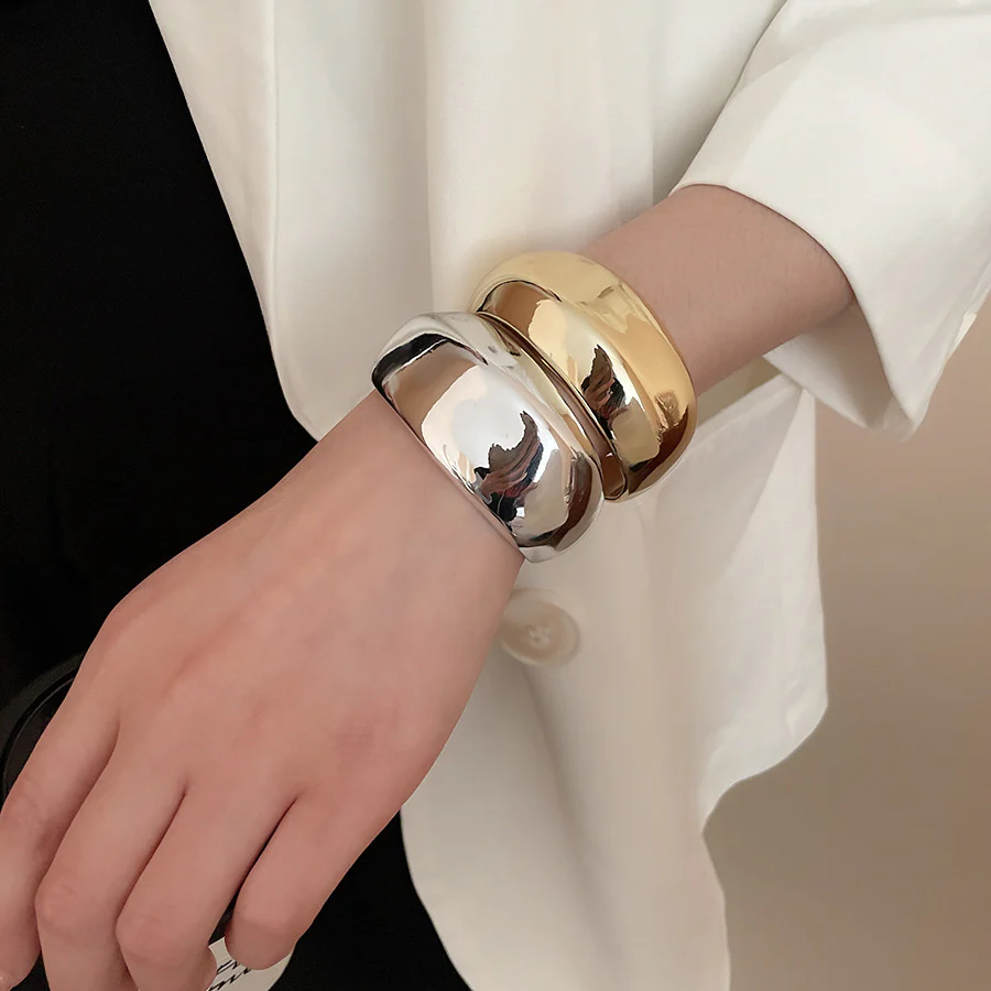 Asymmetrical Twisted Open Cuff Bracelet - Image 2