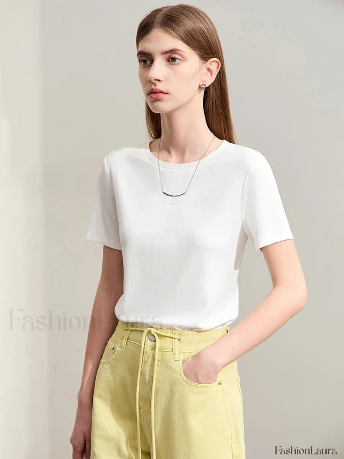 Back Drawstring Hollow T-Shirt - Image 13