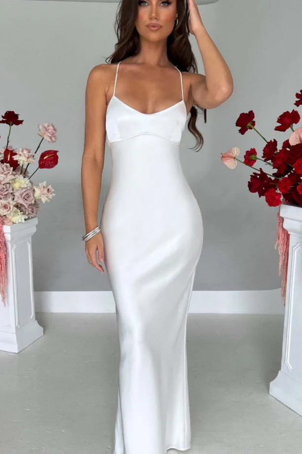 Back Tie Spaghetti Strap Formal Dress - Image 13
