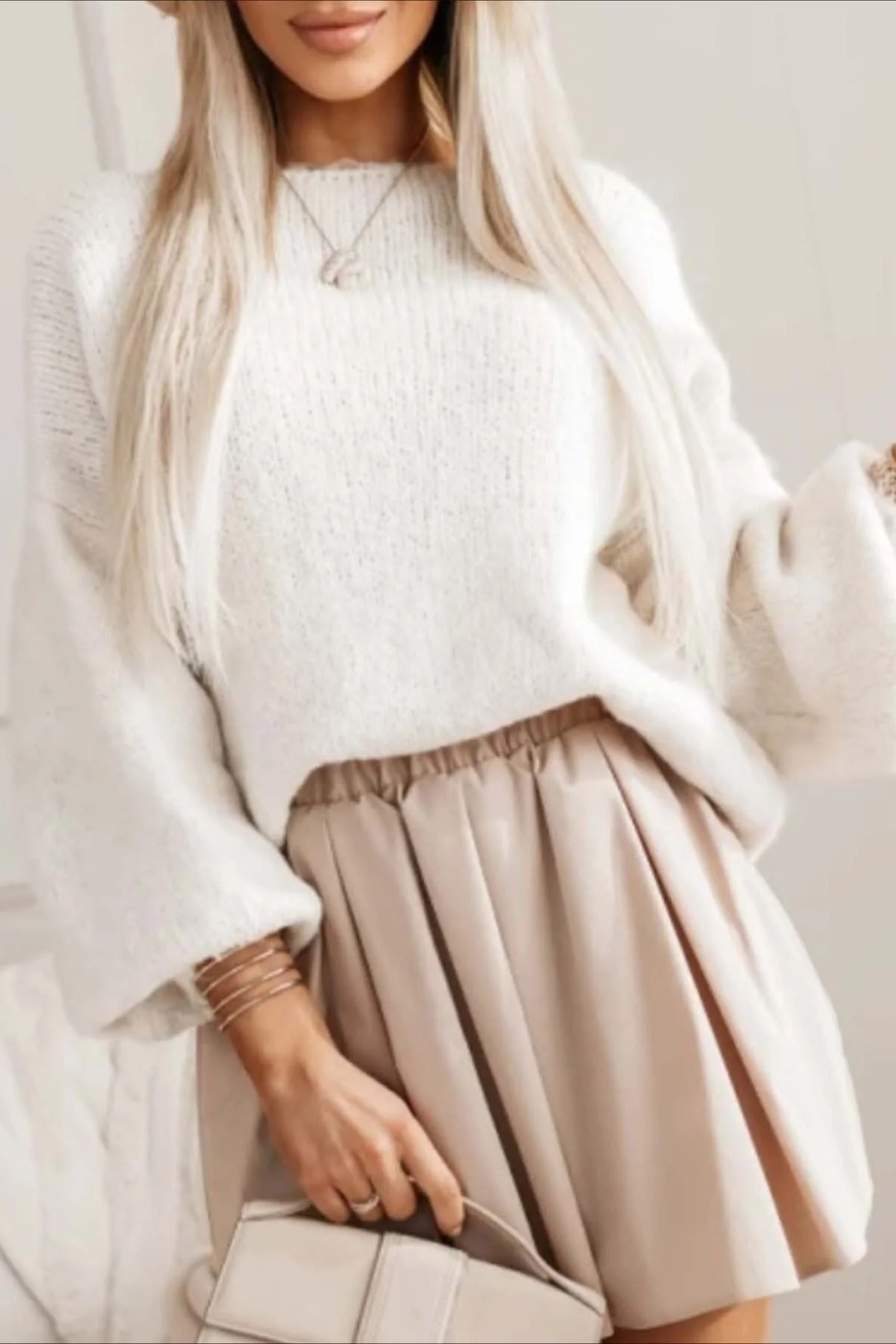 Backless Bow Tie Knit Sweater - Image 8