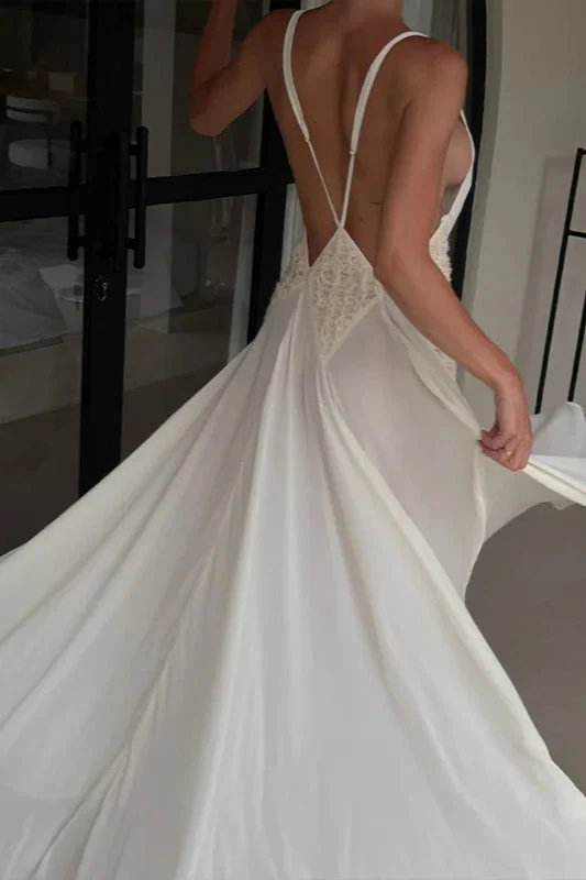 Backless V-Neck Boho Dress - Image 15