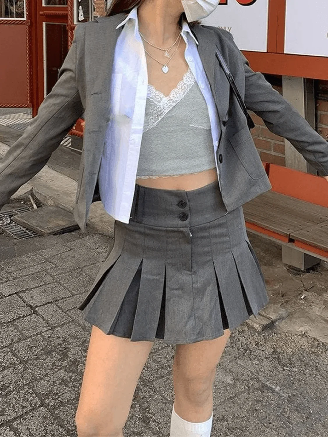 Basic Long Sleeve Button Blouse - Image 20