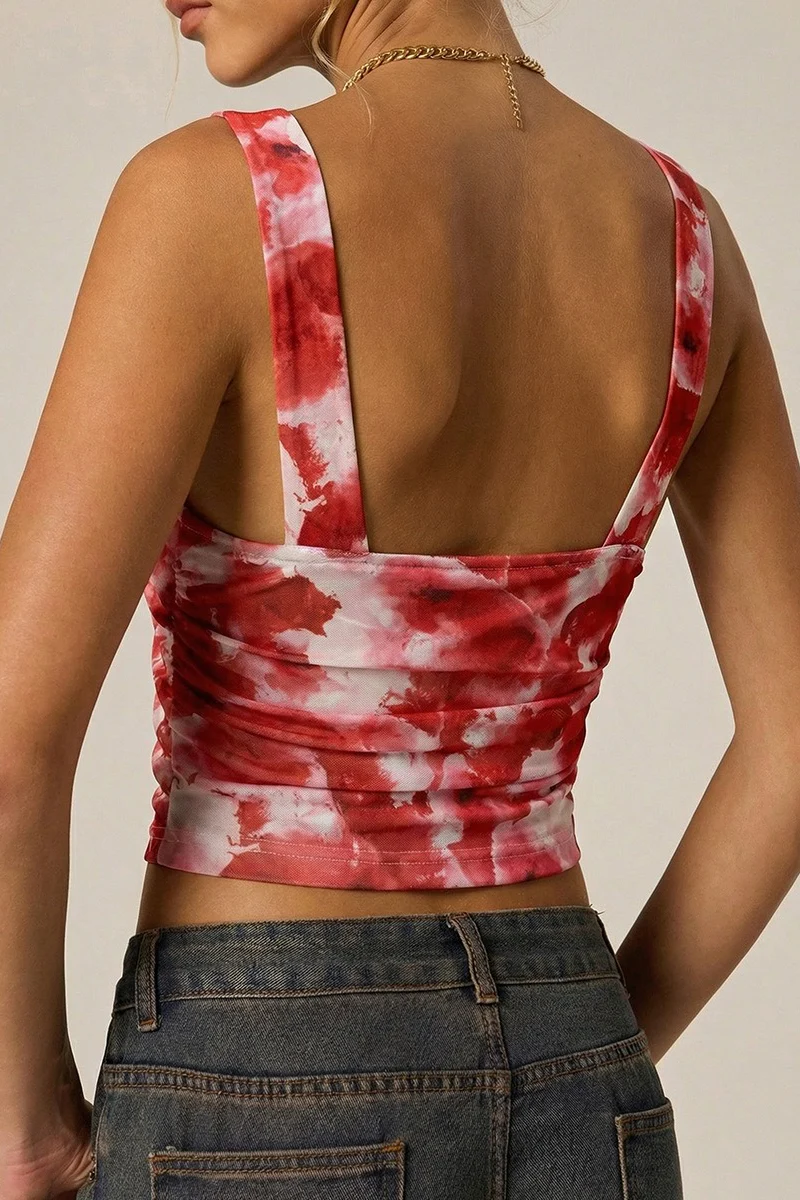 Bodycon Strap Beachwear Cropped Cami Top - Image 2
