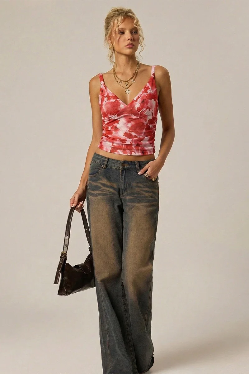 Bodycon Strap Beachwear Cropped Cami Top - Image 7