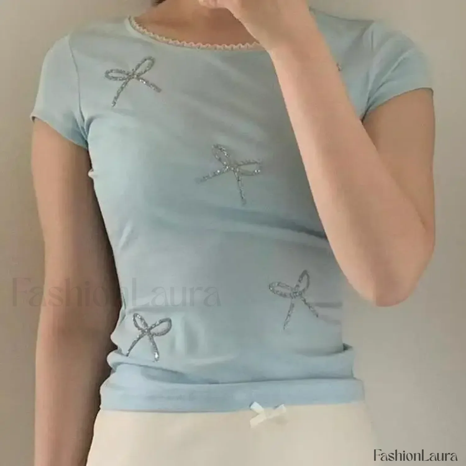 Bohemia Fashion Crew Neck Diamond T-Shirt - Image 5