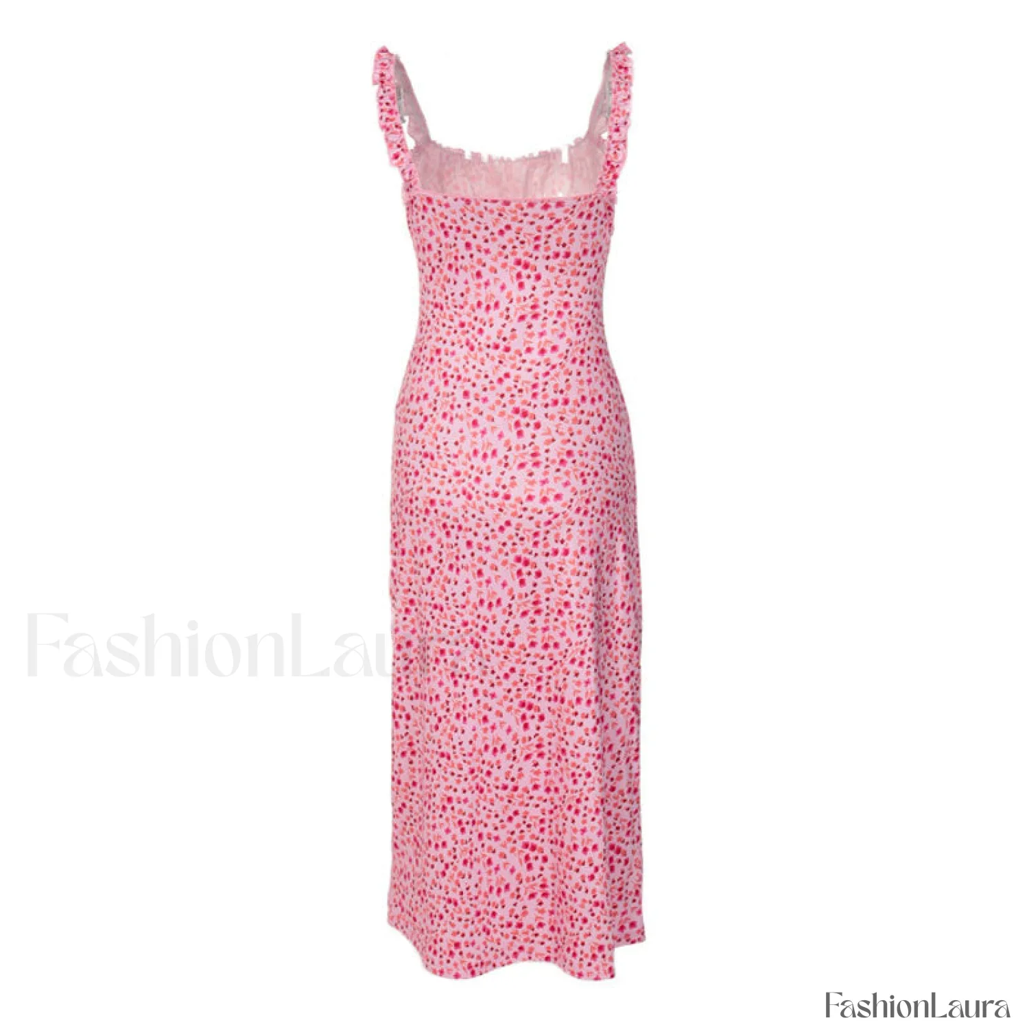 Bohemian Flower Print Ruched Detail Sleeveless Midi Sundress - Red - Image 9