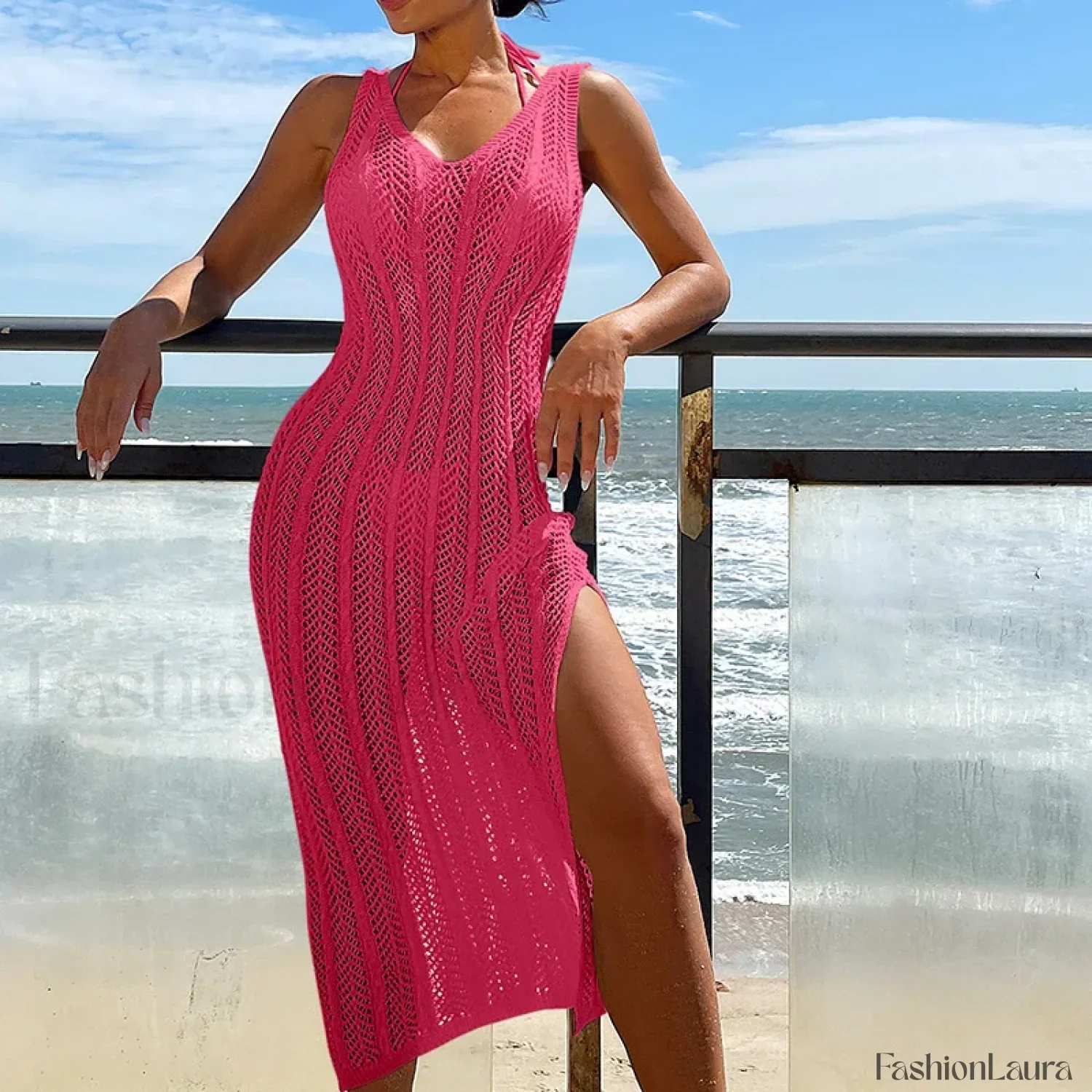 Bohemian Slim Long Beach Cover Up - Image 12