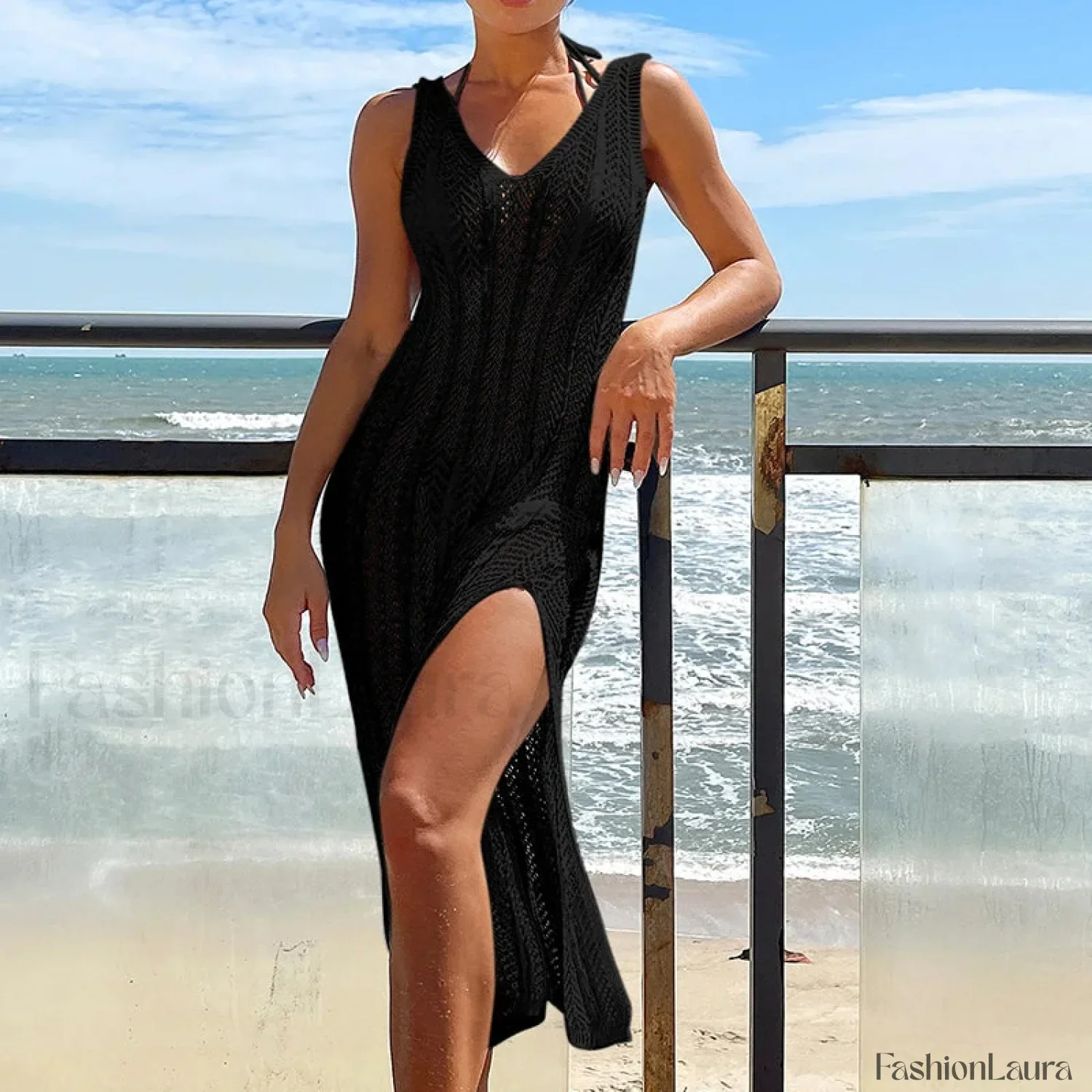 Bohemian Slim Long Beach Cover Up - Image 14