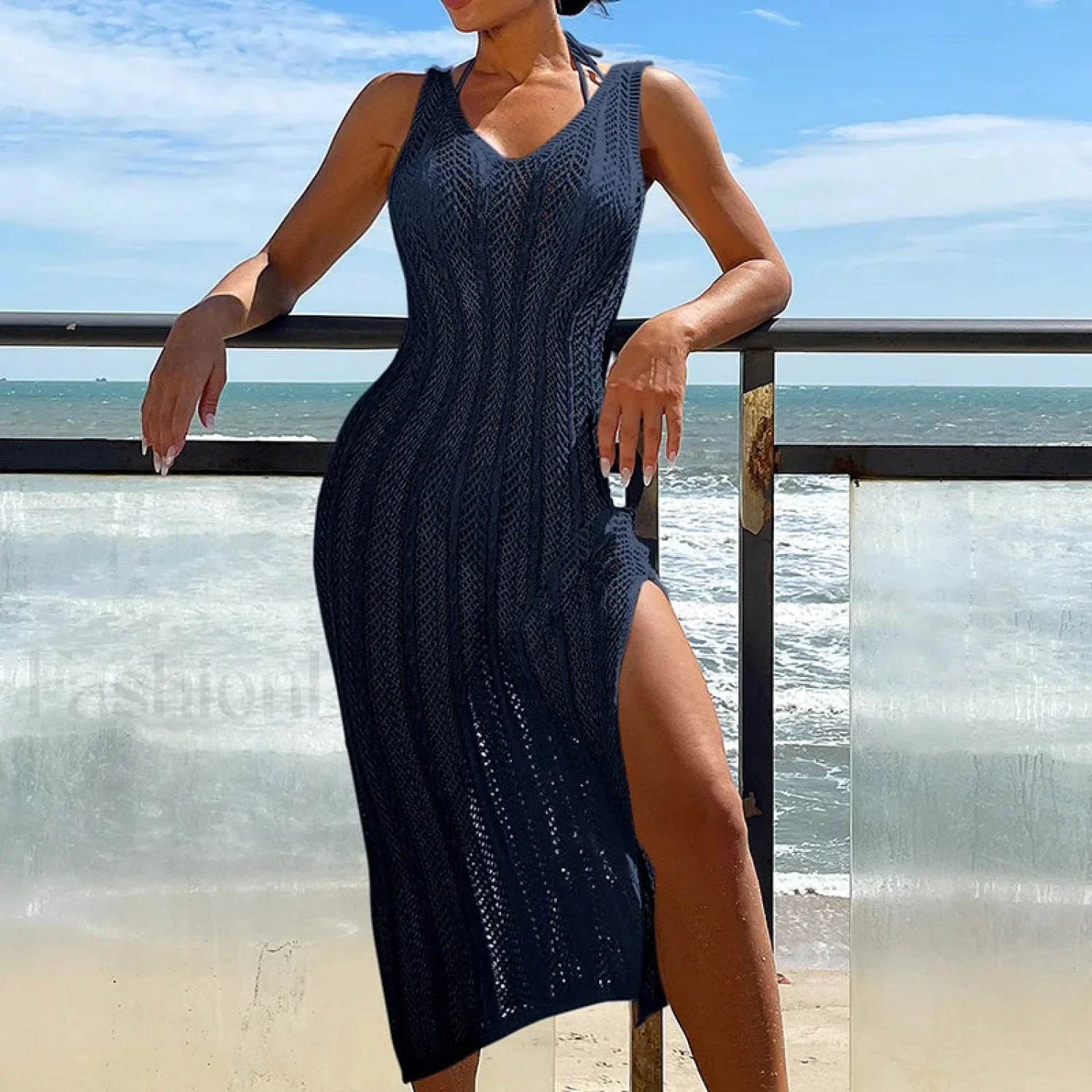Bohemian Slim Long Beach Cover Up - Image 6
