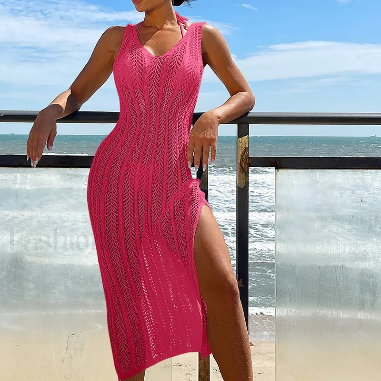 Bohemian Slim Long Beach Cover Up - Image 7
