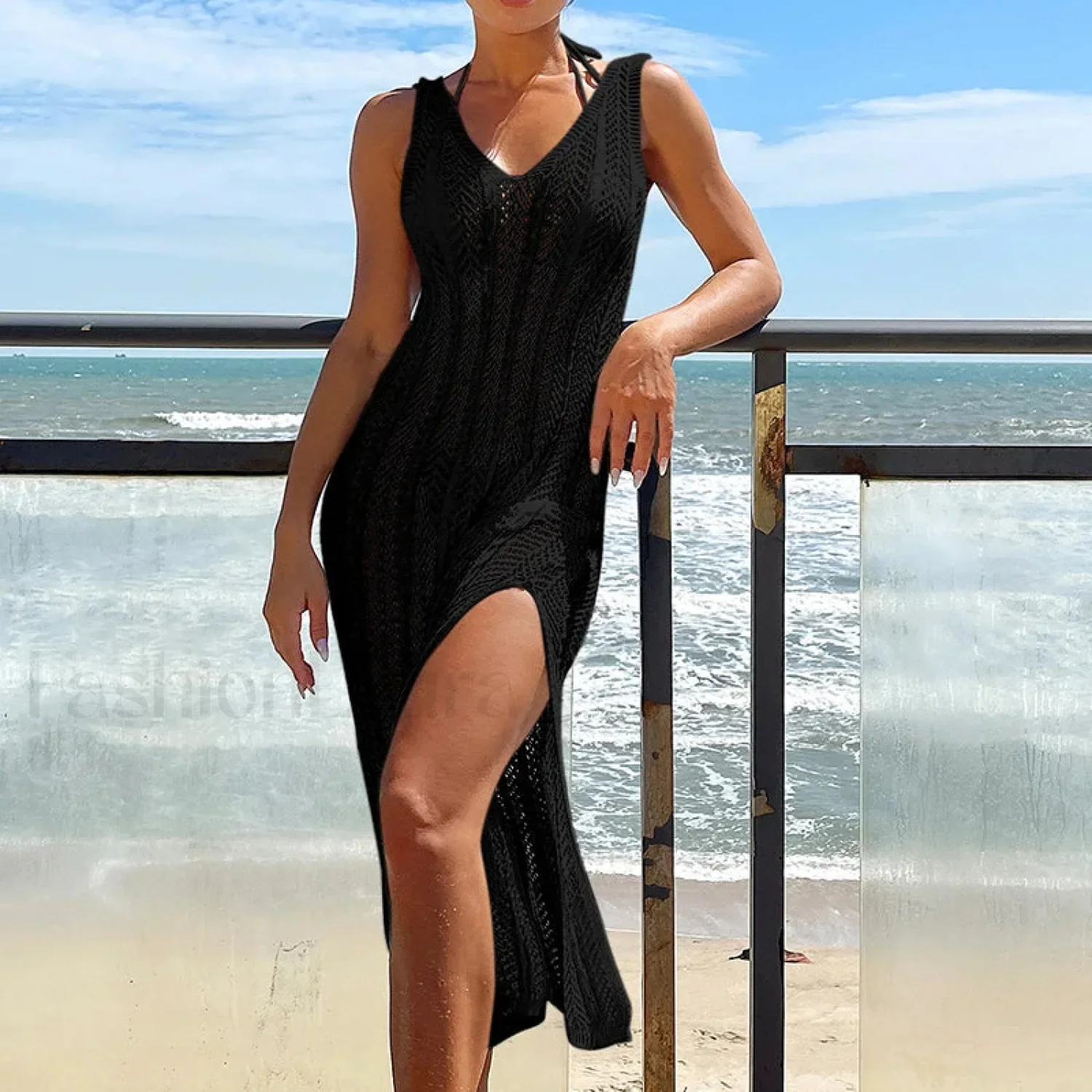 Bohemian Slim Long Beach Cover Up - Image 9