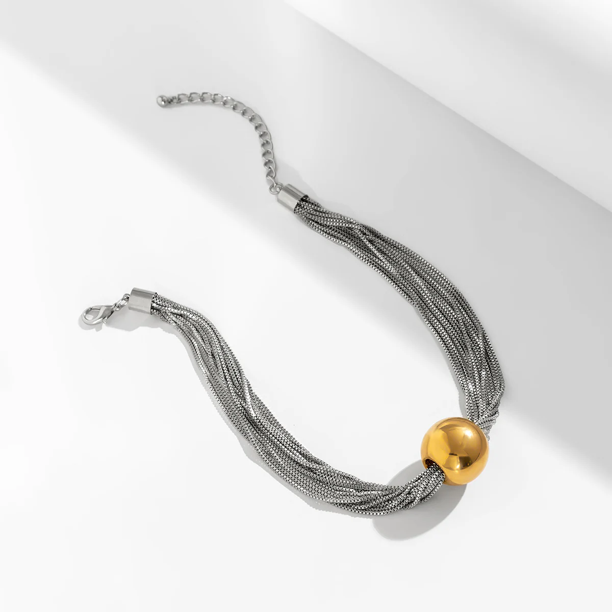 Bold Bead Pendant Choker Layered Necklace - Image 11