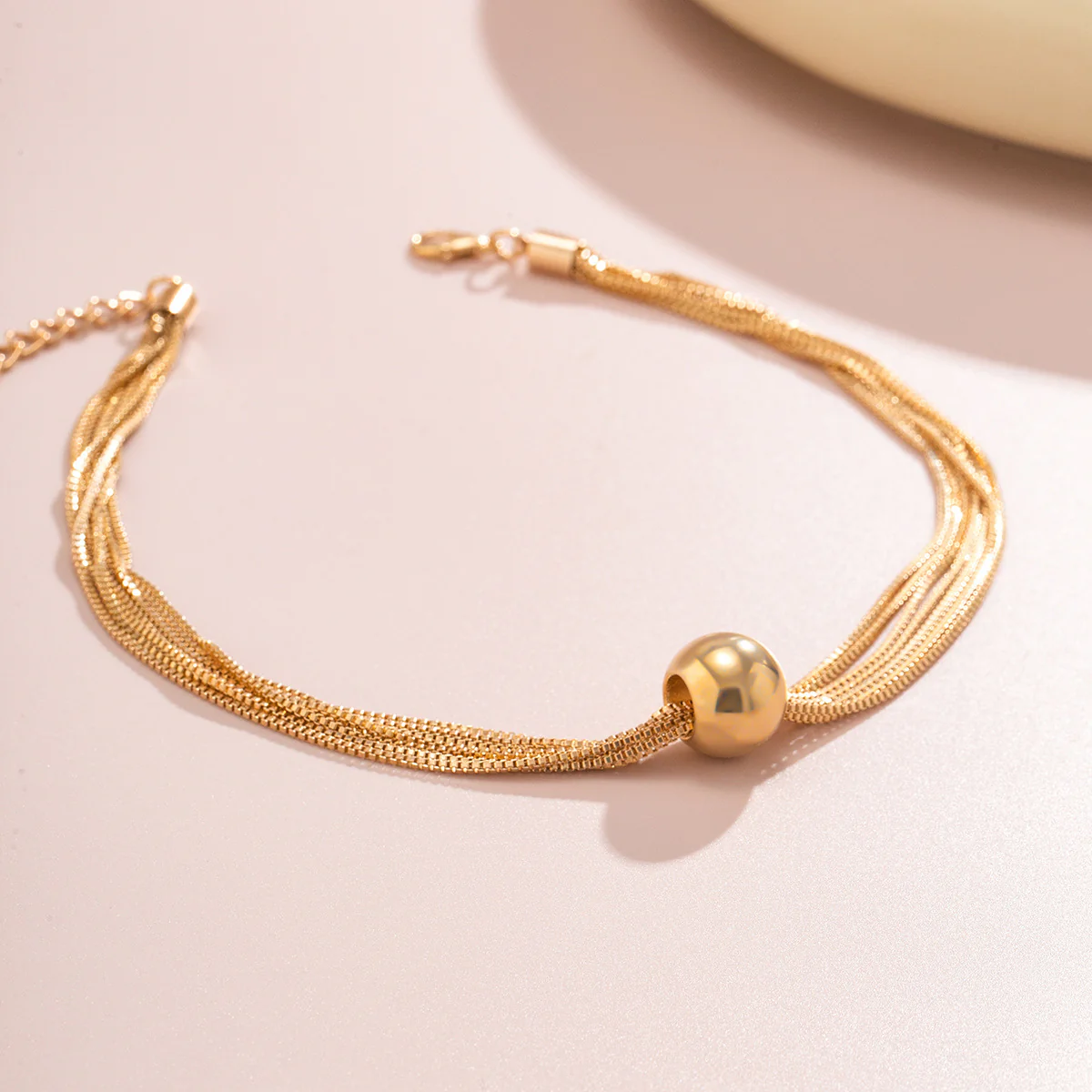 Bold Bead Pendant Choker Layered Necklace - Image 2