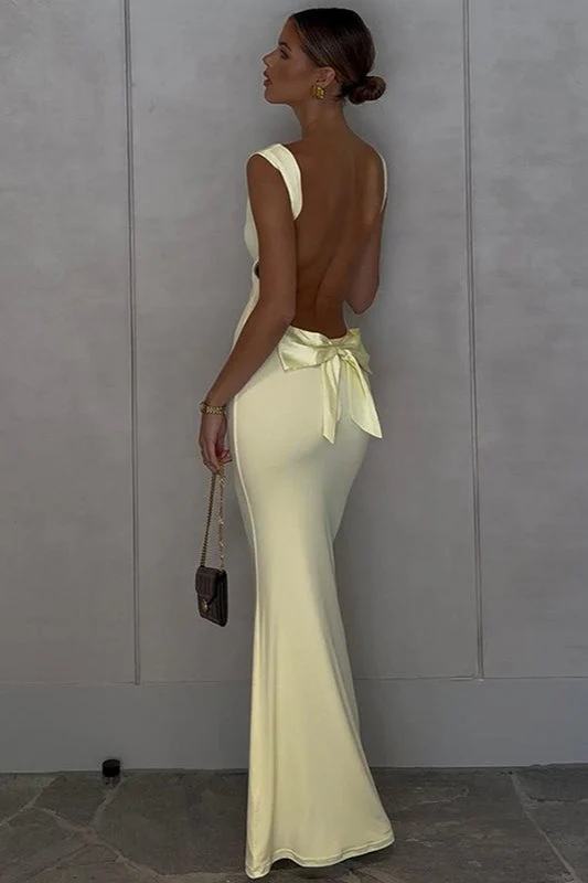 Bow Back Spaghetti Strap Formal Dress - Image 21