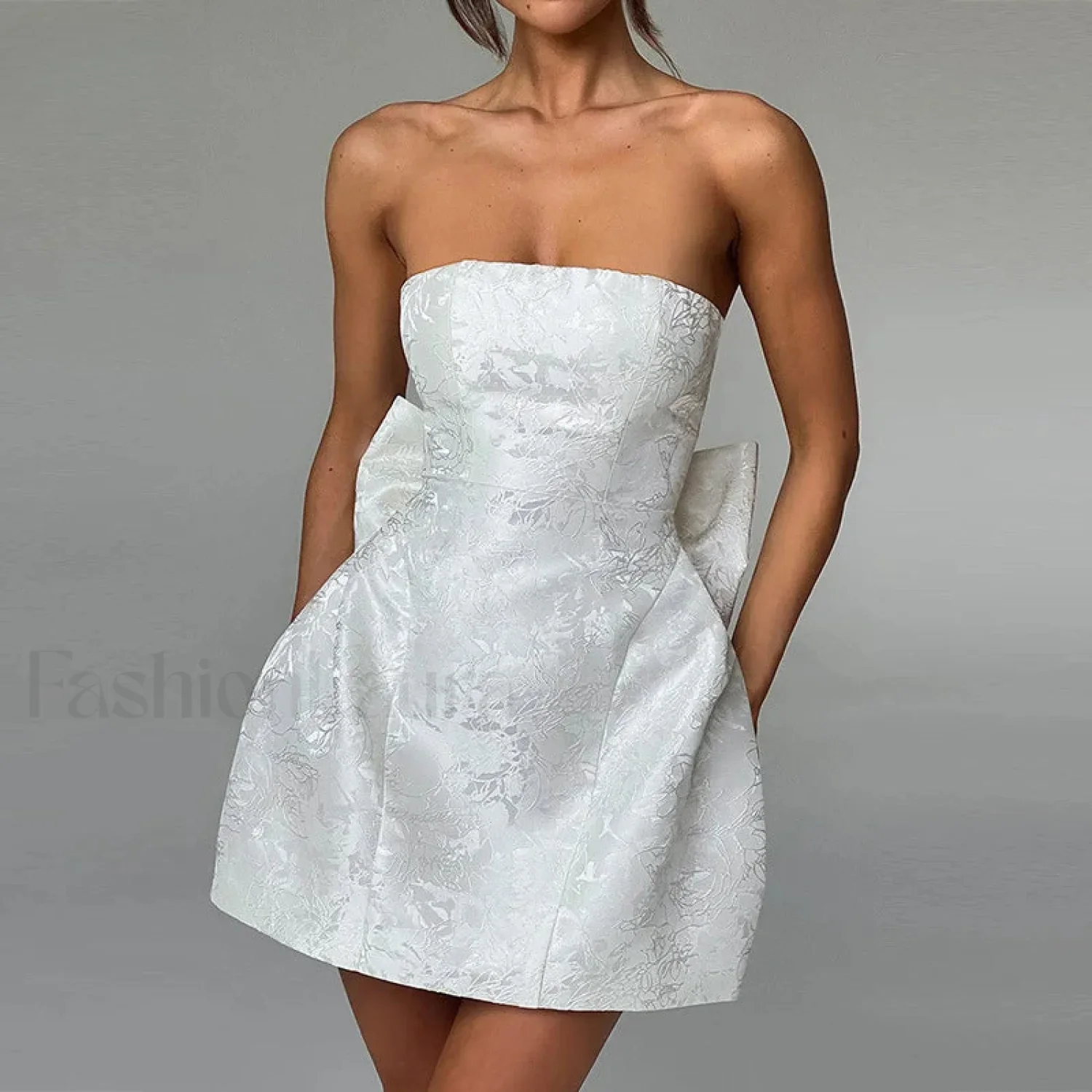 Bow Bandage Party Mini Dress - Image 3