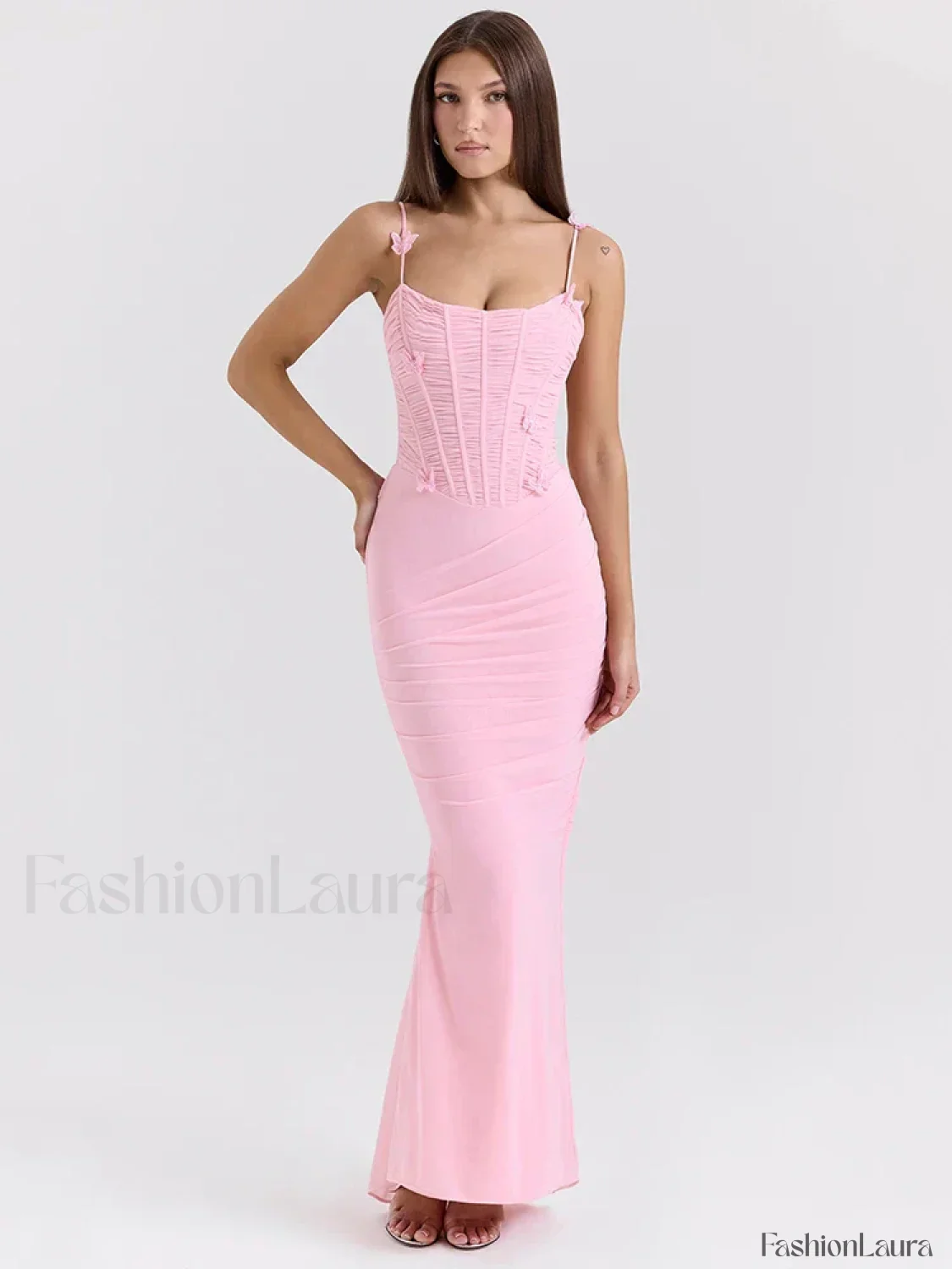 Bow Spaghetti Off Shoulder Maxi Dress - Image 18