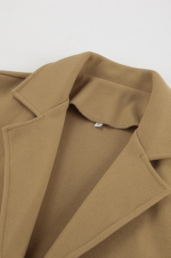 Brown Boucle Notch Lapel Jacket - Image 7