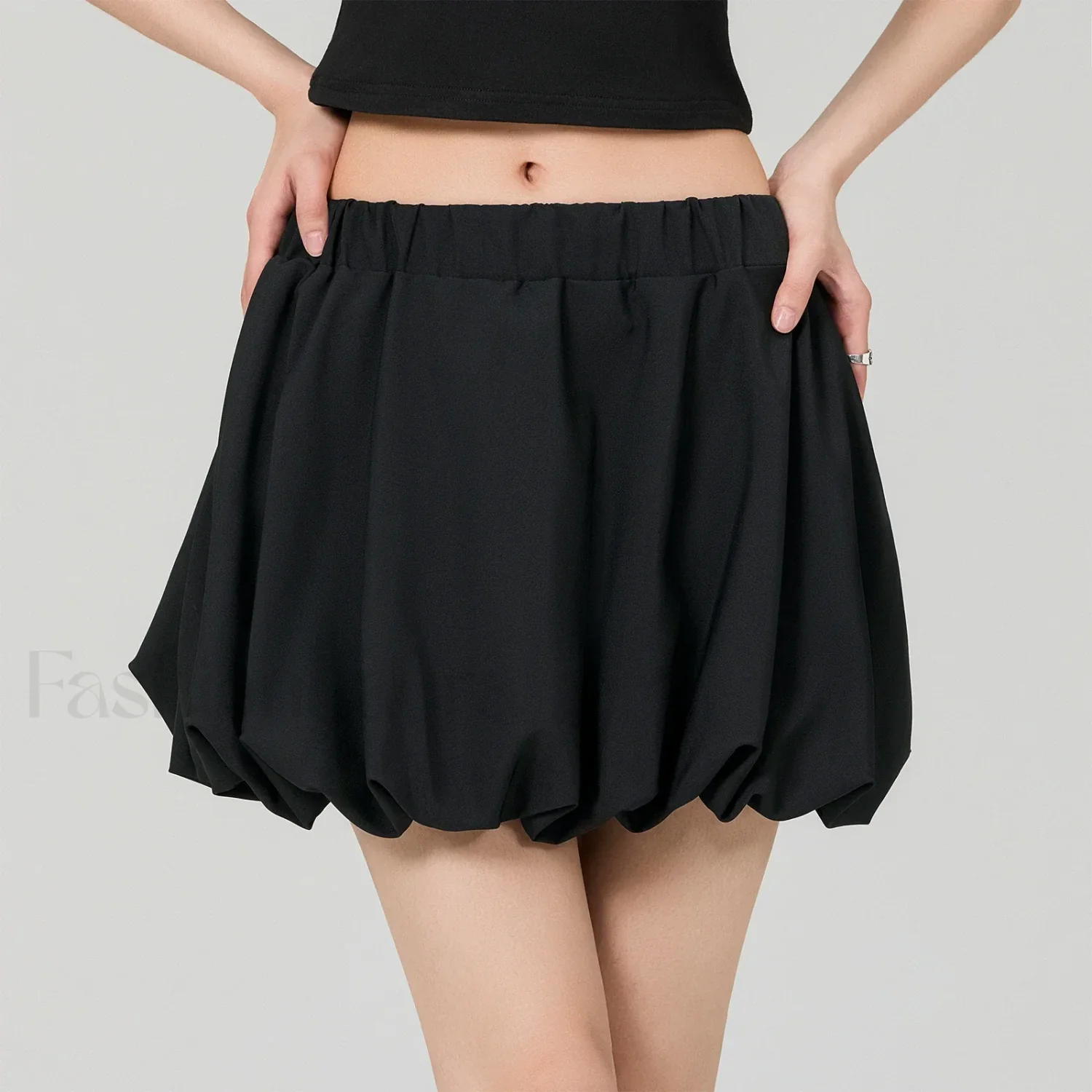 Bubble Plaid Elastic Mini Skirt - Image 7