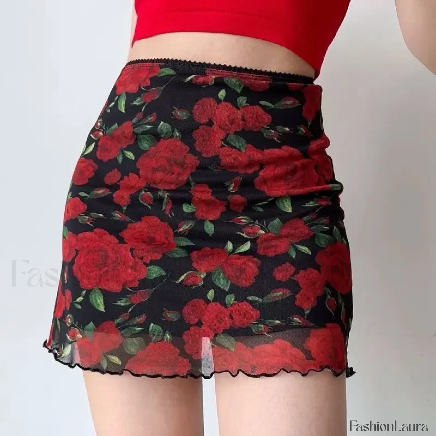 Butterfly Print Bodycon Streetwear Skirt - Image 7