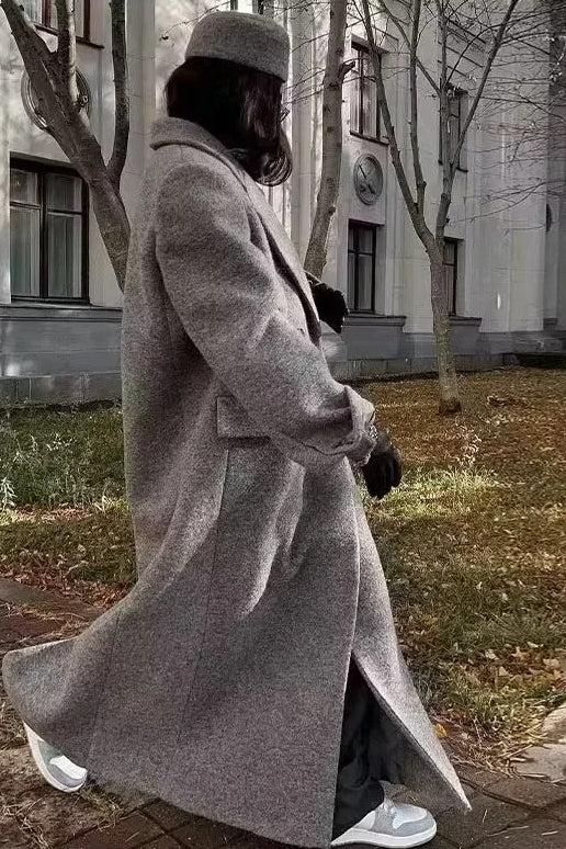 Button Detail Wool Blend Overcoat - Image 2
