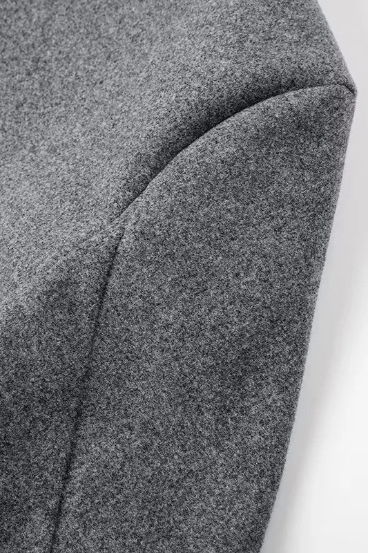 Button Detail Wool Blend Overcoat - Image 5