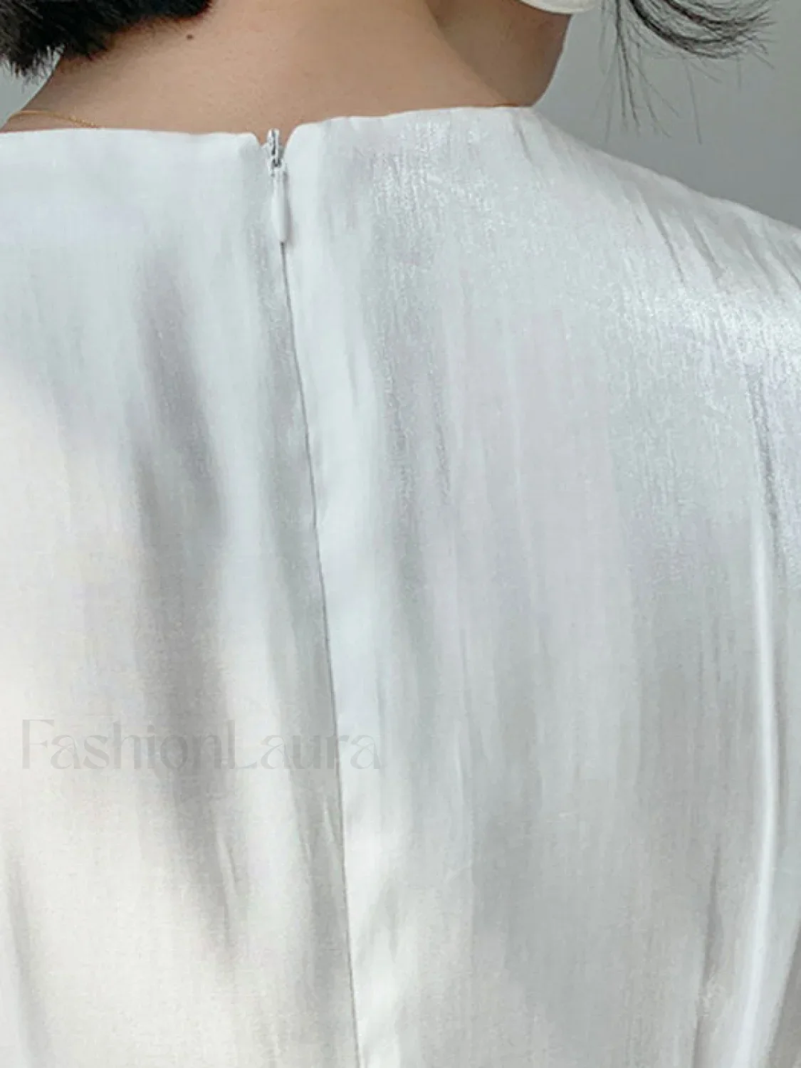 Button Embellished Satin Midi Dress - Image 10