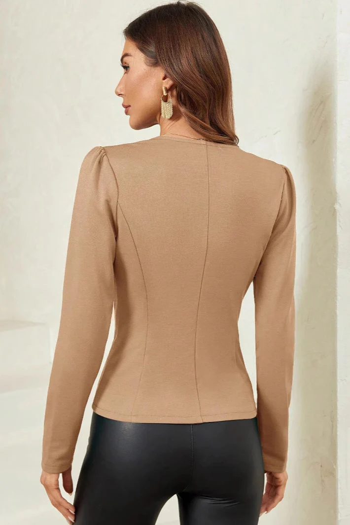 Button Up Fitted Blazer Jacket - Image 2
