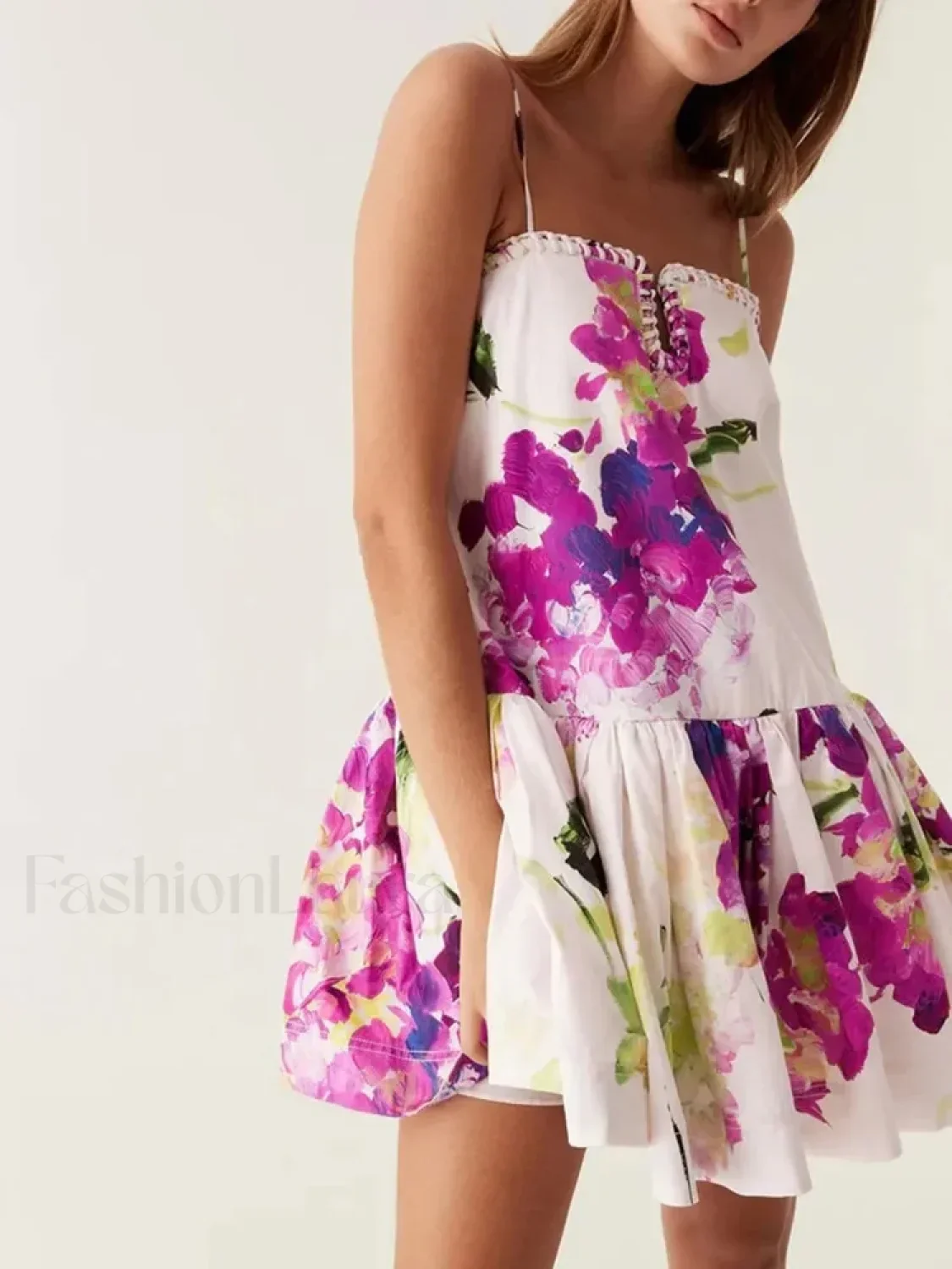 Camisole Patchwork Floral Dress - Image 12
