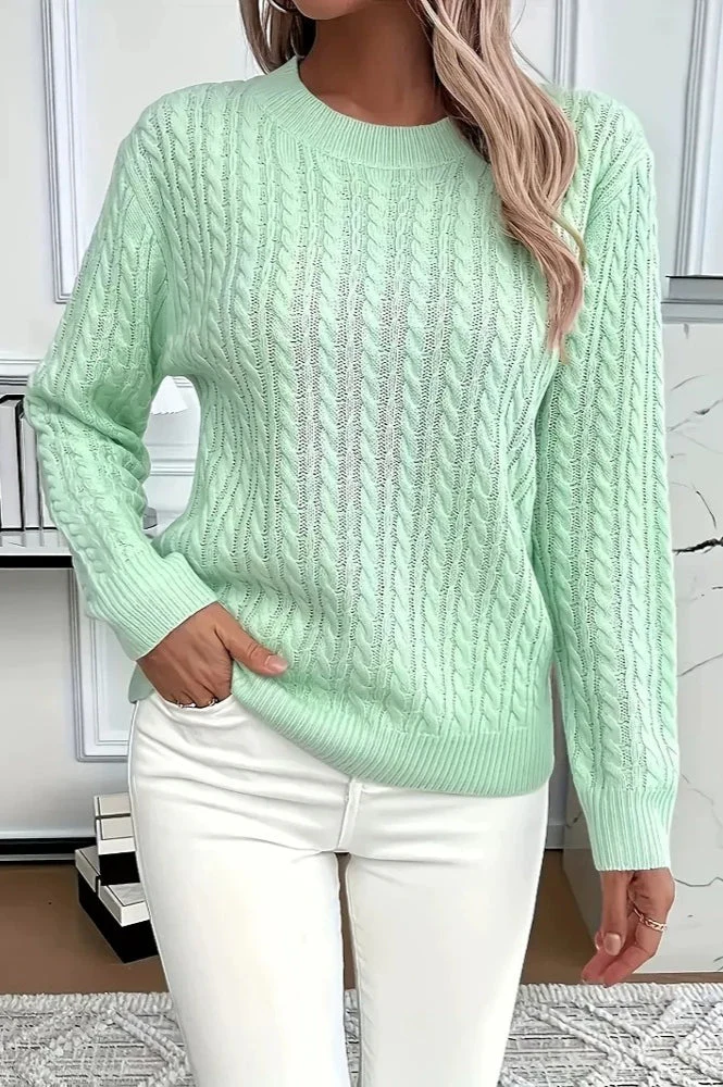 Casual Round Neck Knit Sweater - Image 10