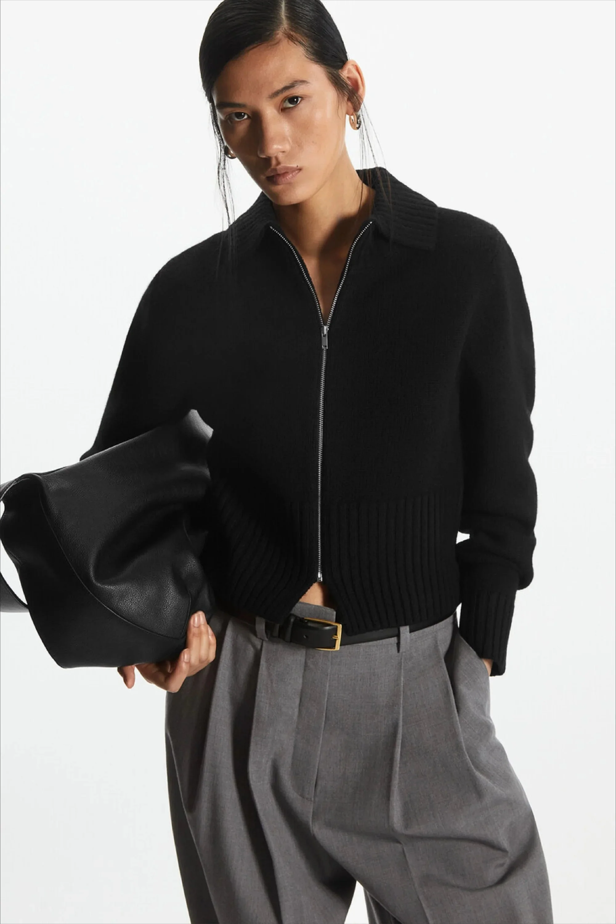 Casual Wool Blend Short Cardigan - Image 2
