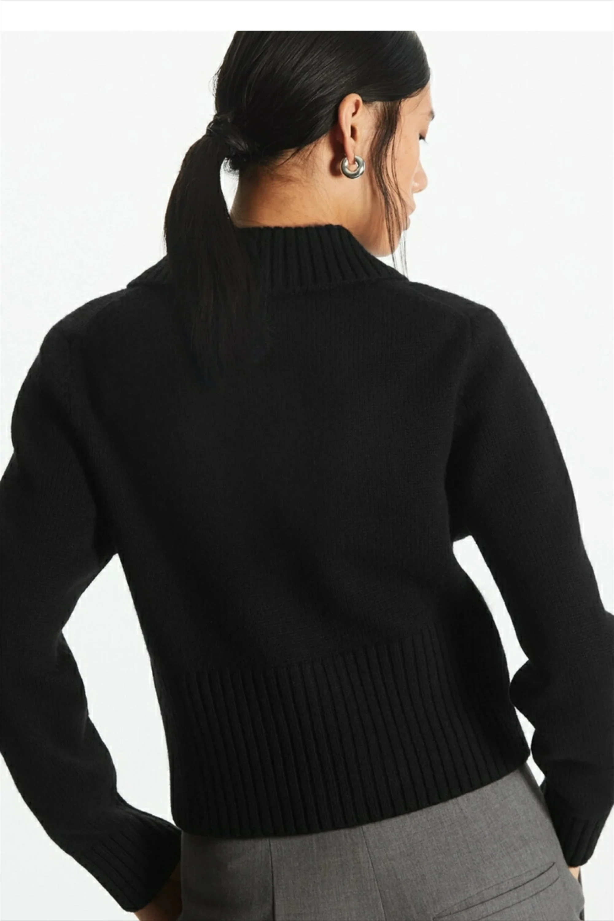 Casual Wool Blend Short Cardigan - Image 3