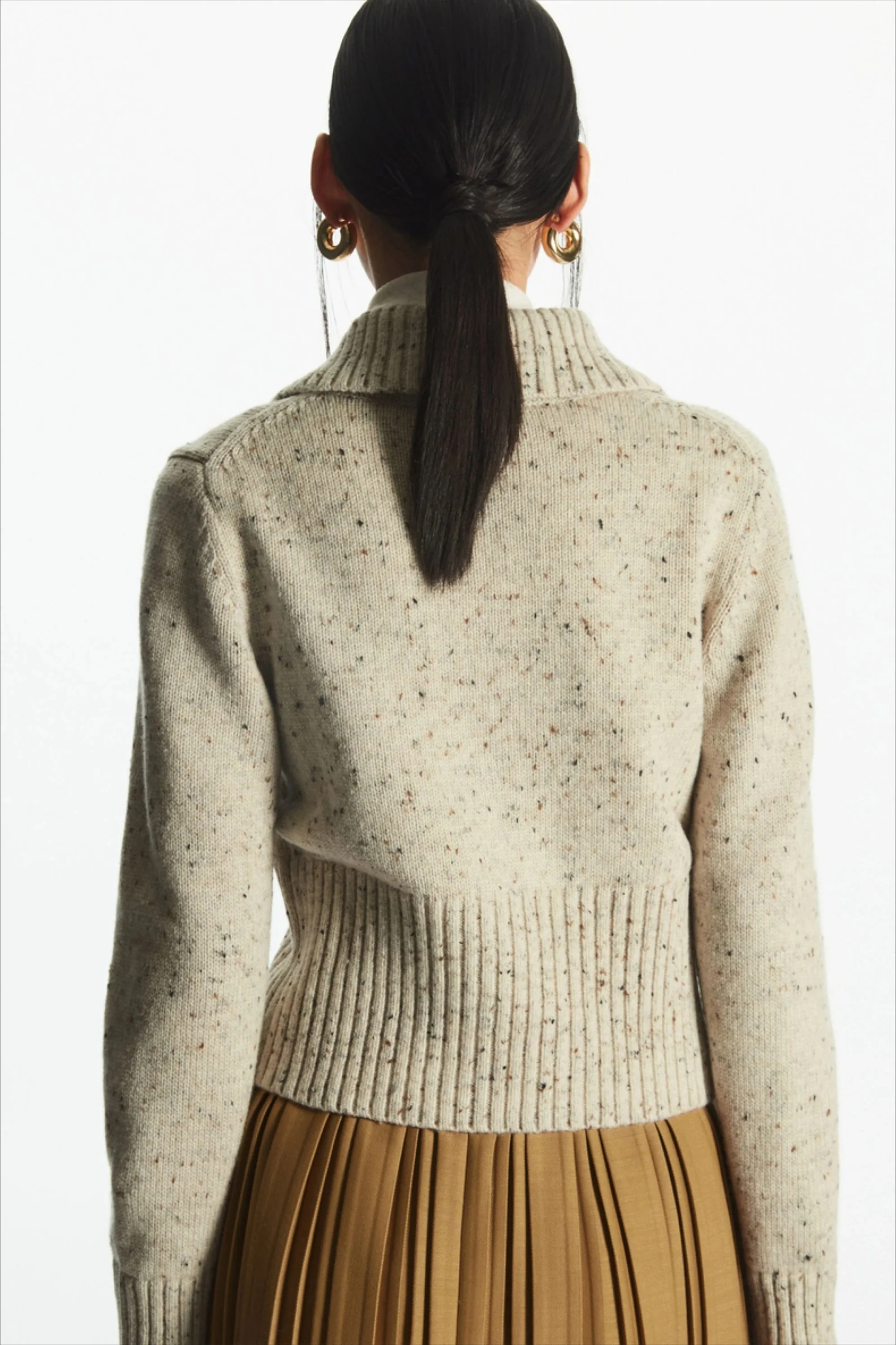 Casual Wool Blend Short Cardigan - Image 6