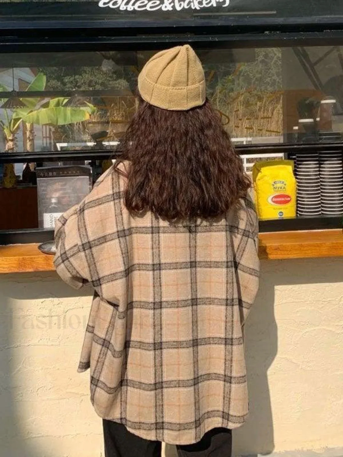 Checkered Print Button Blouse - Image 17