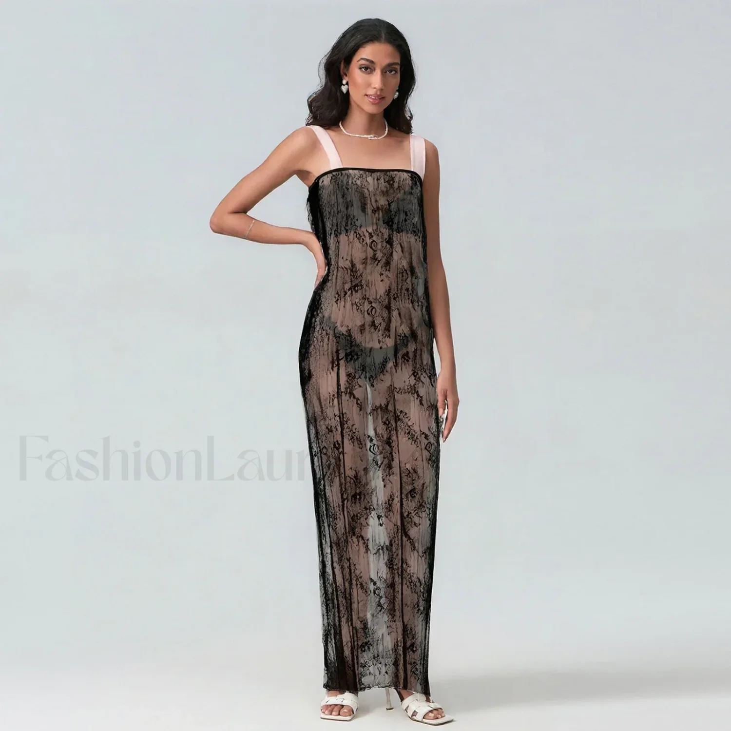 Chiffon Patchwork Kimono Cover Up - Image 4