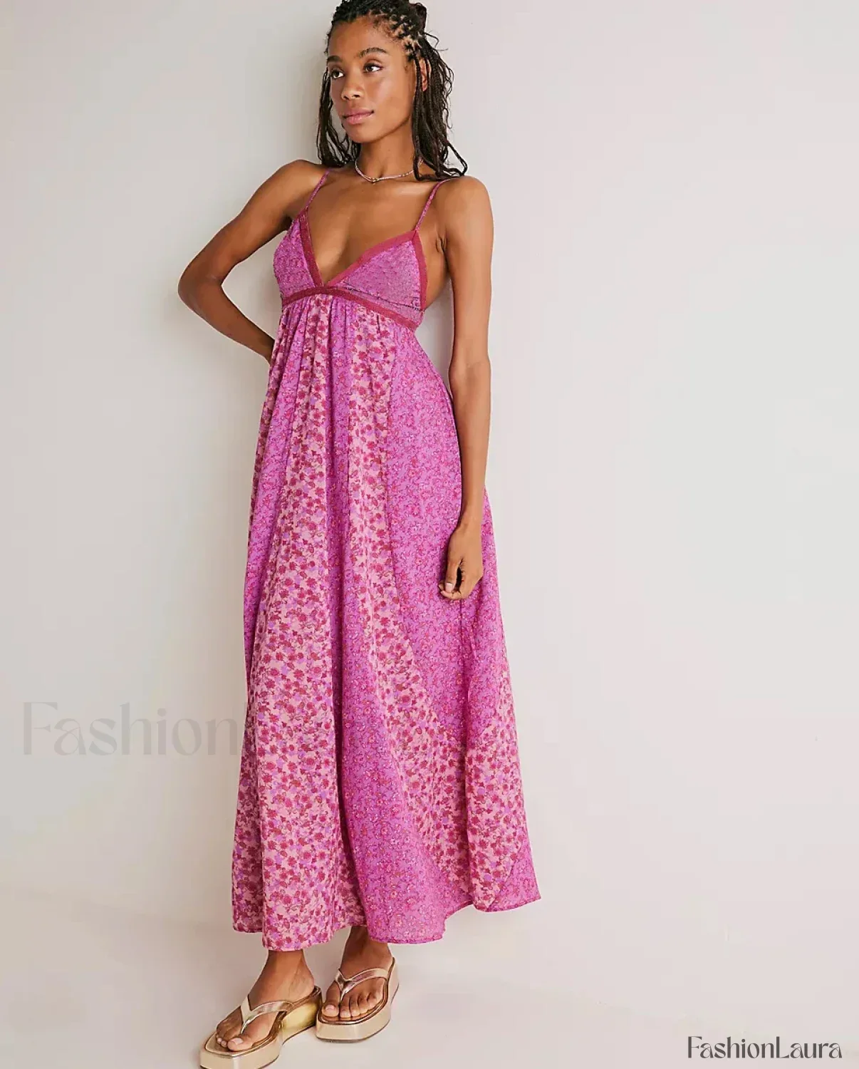 Chiffon Strap Backless Boho Dress - Image 24