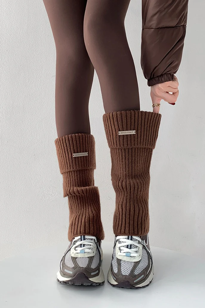 Chunky Knit Foldover Y2K Leg Warmers - Image 3