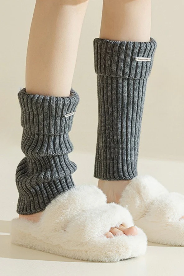 Chunky Knit Foldover Y2K Leg Warmers - Image 4