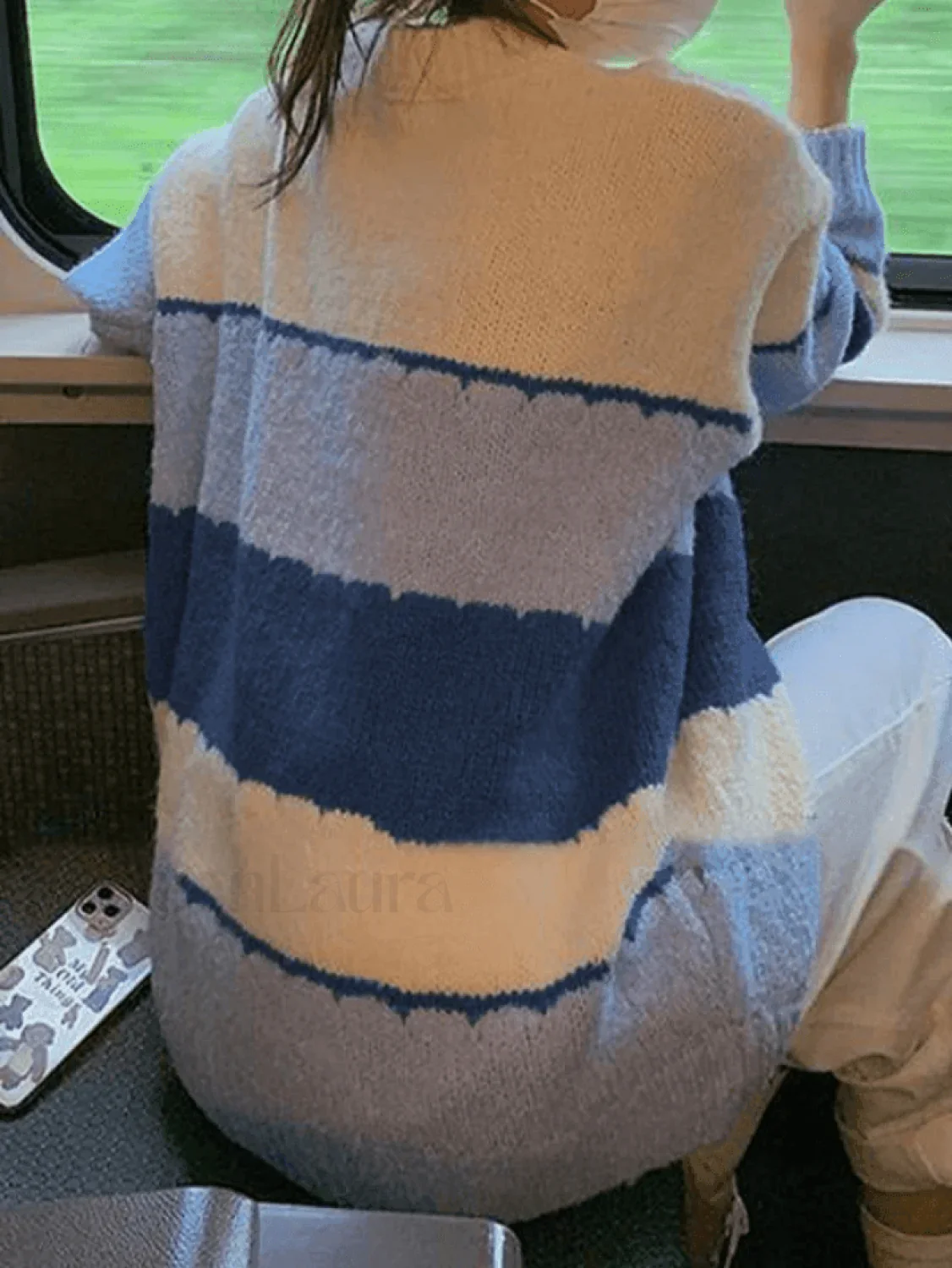 Color Block Striped Sweater - Image 3