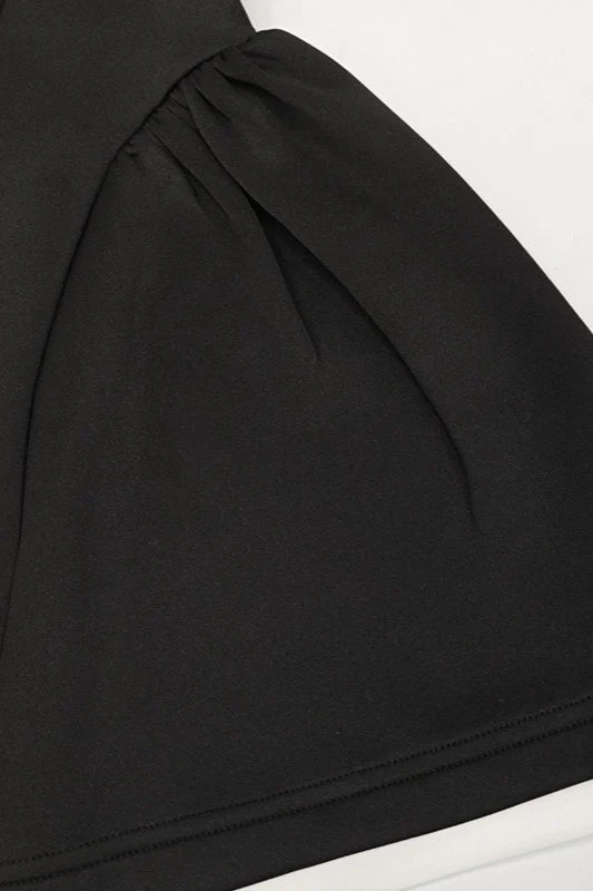 Contrast Bustier Ruffle Cocktail Dress - Image 10