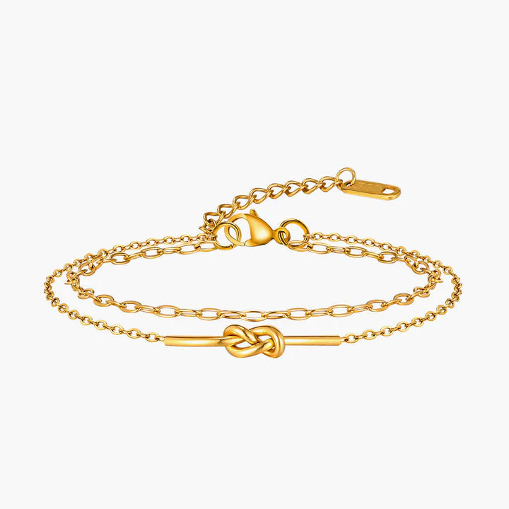 Copper Double-Layer Knotted Chain Bracelet - Image 3
