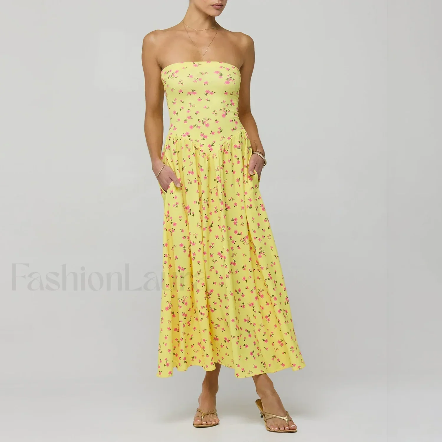 Corset Ruffle Midi Dress - Image 7