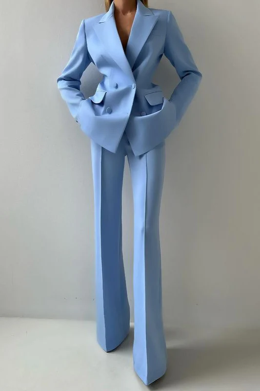 Corset Style Three Piece Blazer Pants Set - Image 6
